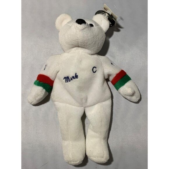 Salvinos Bammers Mark Messier #11 NHL Hockey Plush Bear With Tags 1999 White 9" - Picture 3 of 8